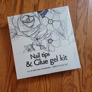 NEW Nail Tips & Glue Gel Kit DIY Press On 504 Pieces Stiletto with Lamp 💅